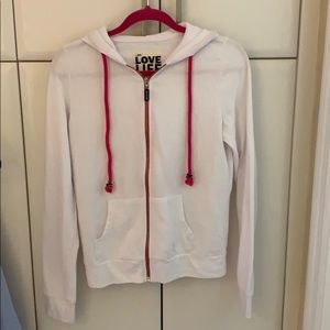 Peace Love World Zip Up Hoodie